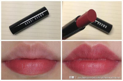 Bobbi Brown Sheer Lip Color - 10 Carolina 砖红色，比Stila Poppy稍微暗一点冷一点。虽然名字叫sheer但是很显色，很容易涂匀。我感觉跟皮肤颜色贴合的还算自然