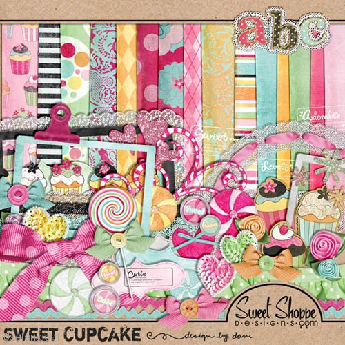 Scrap - Sweet Cupcake JPG and PNG - PS饭团网