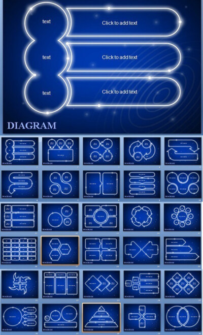 蓝色极光商务图表PPTwww.2ppt.cn