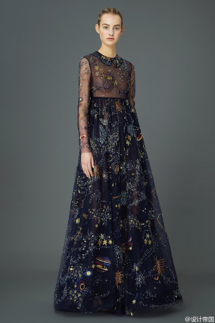 Valentino 2015 Pre-Fall ，时装上的宇宙星辰