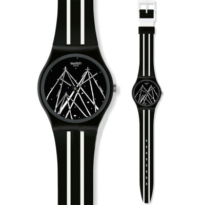 swatch 夜之子 GZ249 全新 手表 黑白