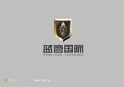 房地产蓝湾国际VI识别系统-楼盘logo