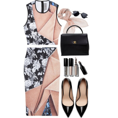 A fashion look from May 2015 featuring crop top, pattern pencil skirt and patent leather pumps. Browse and shop related looks.