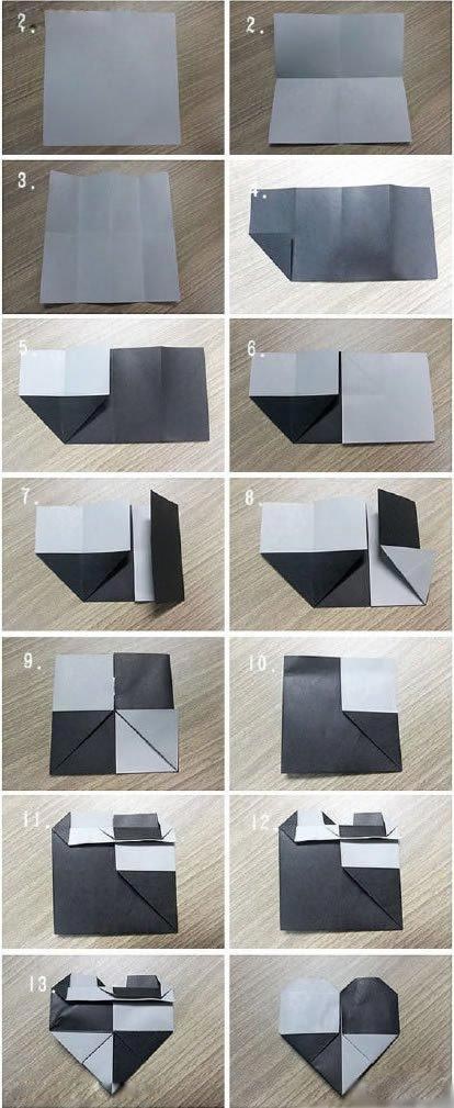 手工DIY 工具/原料 剪刀、A4纸、小刀 步骤方法 如果有些步骤不太明白，可以向爸爸妈妈请教一下，相信他们一定可以帮到你的~废话不多说，准备好一张两面颜色不同的纸张，跟随下面的图解来折纸这个双色桃心吧~ 手工DIY 注意事项 平时在家空闲的时候可以多浏览图老师的教程，每天更细编织教程，不管是新手还是高手，都是可以学到很多手工小知识，你们的支持就是我们的动力!图老师大家庭欢迎你的加入~~