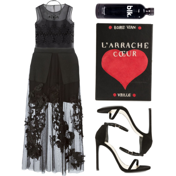 A fashion look from May 2015 featuring black crop top, long skirts and Stuart Weitzman. Browse and shop related looks.