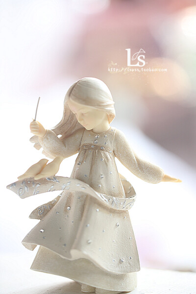 Lsuss精品纱裙系列小指挥家小鸟摆件工艺品手绘爱丽丝装饰工艺品