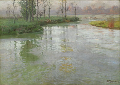 Fritz Thaulow (Norwegian, 1847-1906) 一个画得出水纹和水温的人