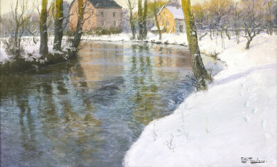 Fritz Thaulow (Norwegian, 1847-1906) 一个画得出水纹和水温的人