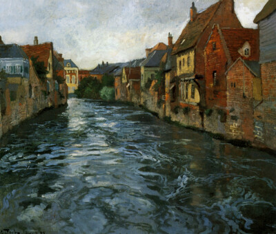 Fritz Thaulow (Norwegian, 1847-1906) 一个画得出水纹和水温的人