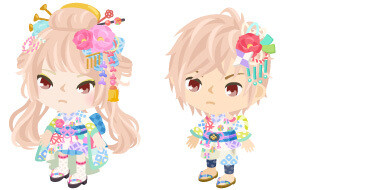 Ameba pigg 201408 五彩浴衣套装