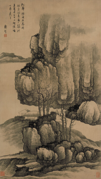 龚贤（1618—1689年）1——又名岂贤,字半千等，号半亩等，江苏昆山人；早年曾参加复社活动，明末战乱漂泊流离，入清隐居不出；他与同时活跃于金陵地区的画家樊圻、高岑、邹喆、吴宏、叶欣、胡慥、谢荪等并称“金陵八…