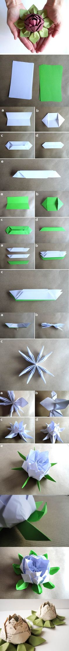 DIY Origami Lotus Flower | iCreativeIdeas.com Like Us on Facebook ==&amp;gt; https://www.facebook.com/icreativeideas