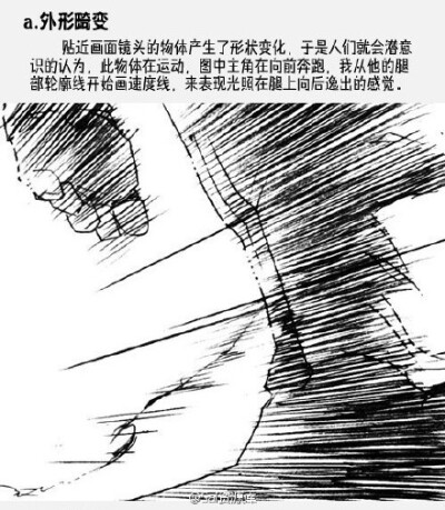 #绘画参考#漫画速度线的表现手法，在照片中觉见表现速度的一般是一种模糊，但是到漫车中，尤其是黑白漫画，这种模糊演变成了线条，非常重要，可以自己收藏学习，转需吧~