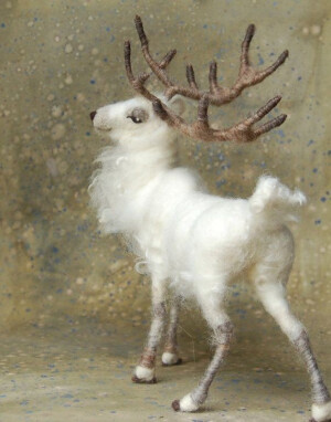 逼真驯鹿羊毛毡
