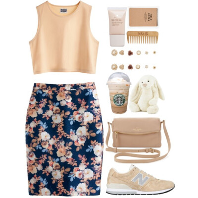 A fashion look from March 2015 featuring long skirts, New Balance and crossbody purse. Browse and shop related looks.