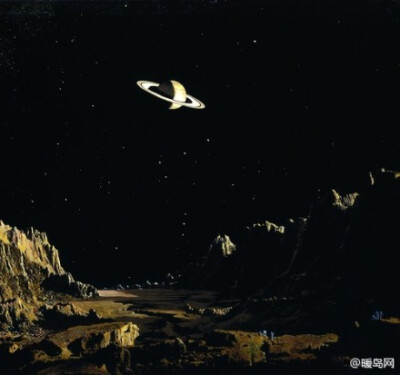 美国太空艺术大师Chesley Bonestell作品。