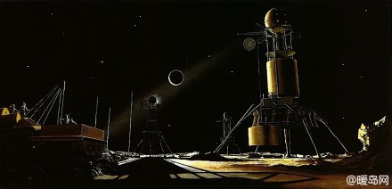 美国太空艺术大师Chesley Bonestell作品。