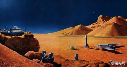 美国太空艺术大师Chesley Bonestell作品。