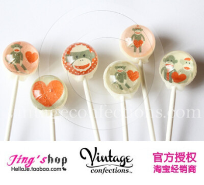 美国正品VintageConfections恋爱小猴子棒棒糖