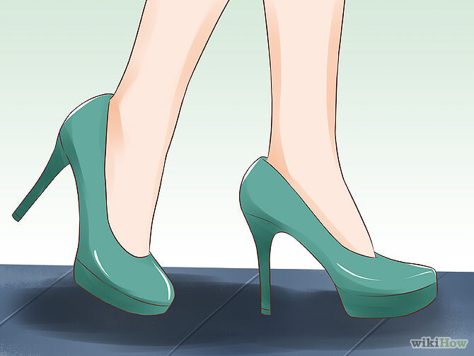 Walk in High Heels Step 1 Version 2.jpg如何穿高跟鞋走路