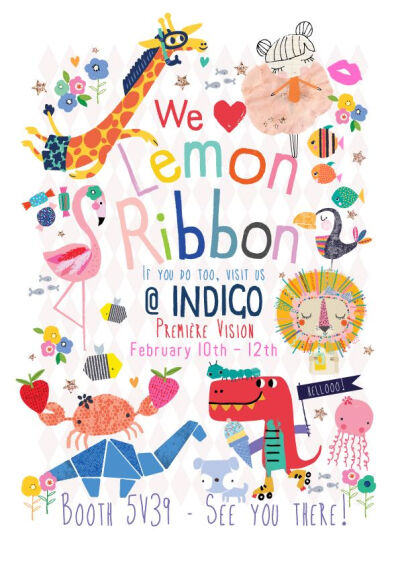 We ♥ Lemon Ribbon! Come along and see us at Indigo ... Booth 5V39