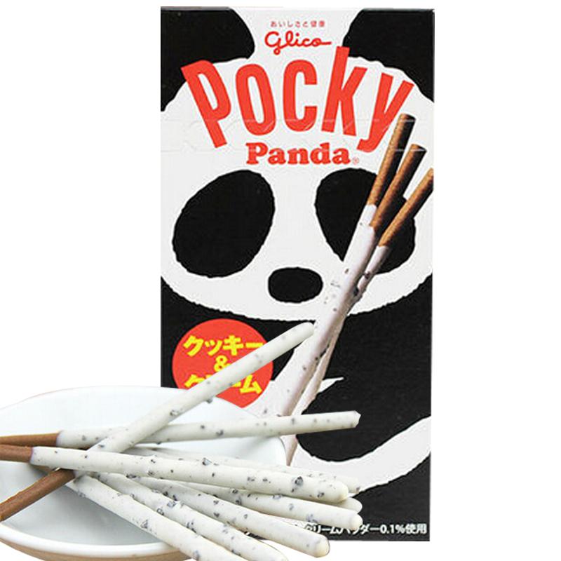 日本进口 格力高Pocky熊猫百奇饼干巧克力牛奶棒42g 儿童休闲零食