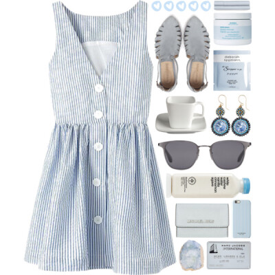 A fashion look from May 2015 featuring sleeveless dresses, flat shoes and zip wallet. Browse and shop related looks.