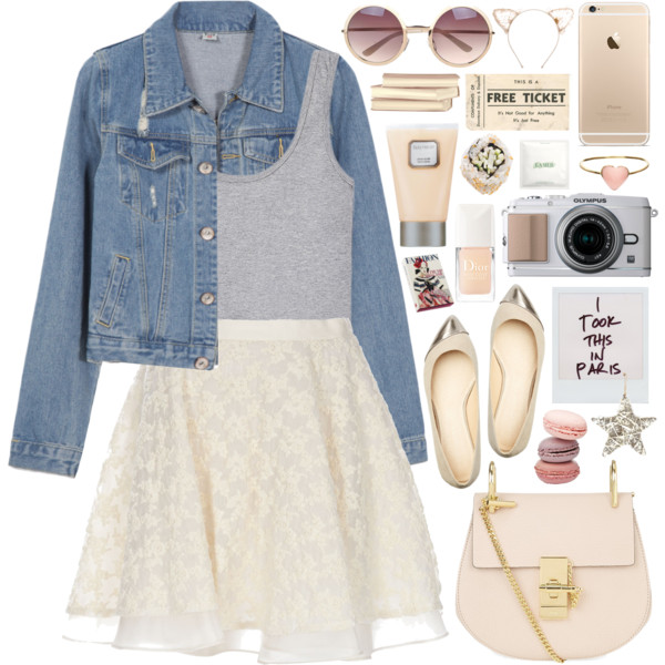 #personalstyle #Original #CasualChic #DateNight #date #lace #denimjacket #chloe #flawless #girly #look #pastel