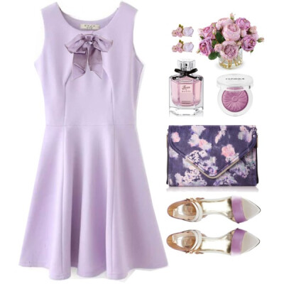 Purple Sleeveless Dress from @lucluc http://www.lucluc.com/lucluc-purple-sleeveless-scoop-skater-dress.html Purple Straps Sandals from @lucluc http://www.lucluc.com/accessories/shoes/lucluc-purple-dou…