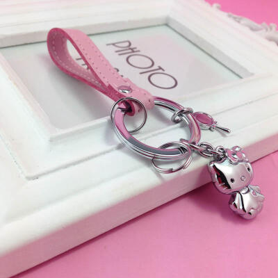 女士钥匙扣创意 Hello Kitty可爱钥匙链 汽车钥匙挂件 钥匙圈韩国
