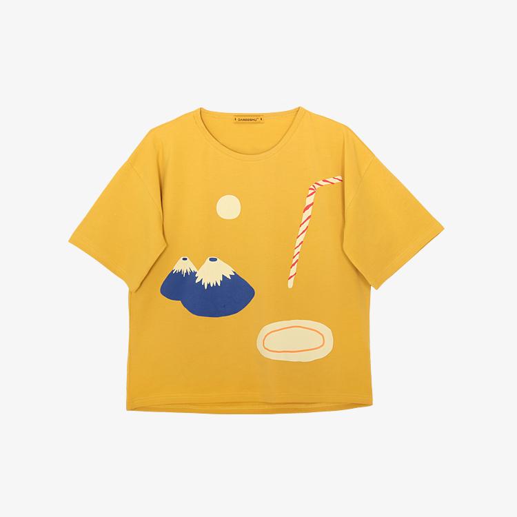 原创设计大魔树DAMOOSHU2015夏季趣味富士山印花T恤