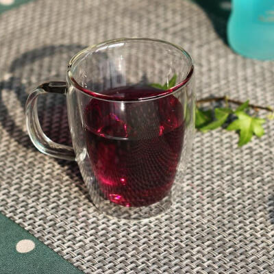 简约耐热双意式浓缩双层咖啡玻璃杯 果汁奶茶杯 牛奶杯230ml