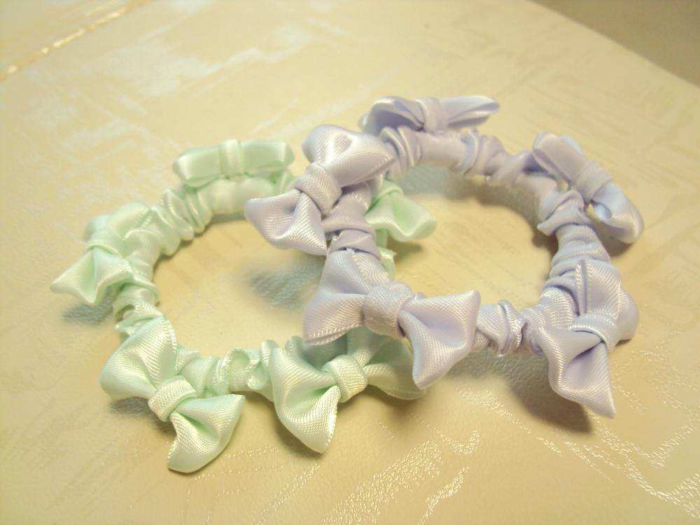 闺蜜姐妹款 小清新发圈发绳 日韩系甜美发饰 薄荷绿和冰淇淋紫