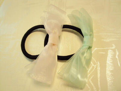 闺蜜姐妹款 小清新发圈发绳 日韩系甜美发饰 芭比粉和薄荷绿