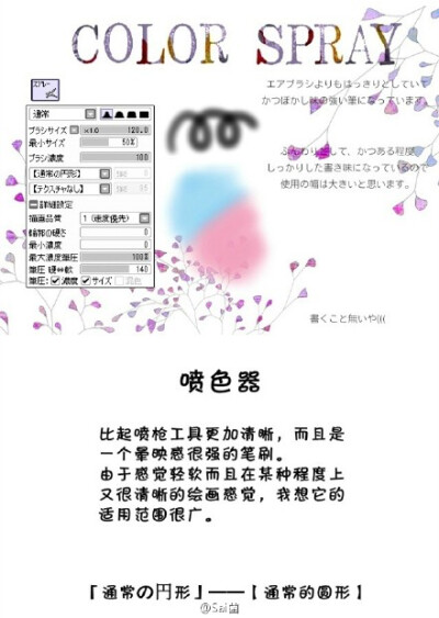 【正是】SAI笔刷设定效果很不错的6种笔刷。用途很广，参考学习~ （平之君汉化 原网址：O网页链接）