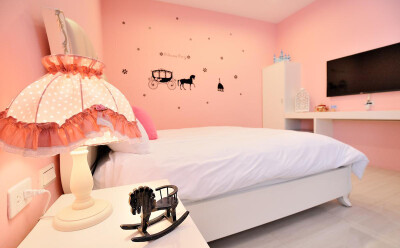 150平米以上 三室两厅 储物柜 地中海 次卧 衣柜 粉色公主风卧室