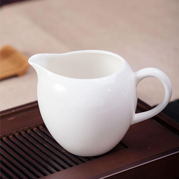 德化 白瓷茶具 陶瓷带柄公道杯 分茶器 匀杯 功夫茶具