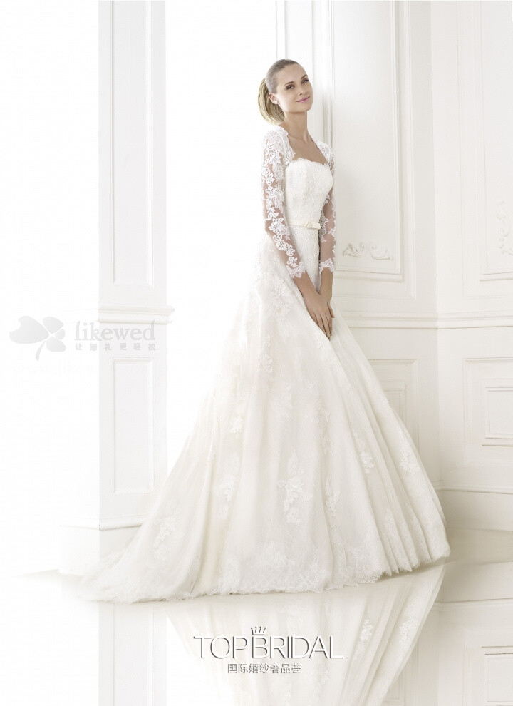 #Pronovios# 长袖婚纱，秋冬出嫁美丽不冻人