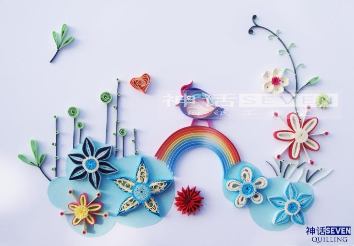 神话Seven衍纸作品 彩虹桥