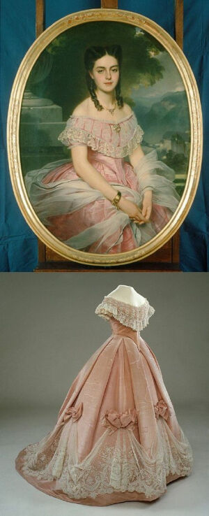 【Portrait of Countess Anna von Hallwyl, 1865 by Boutibonne. Dress, 1865 by W. W. Ullberg &amp;amp; Comp.】物是人非的感觉。