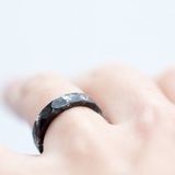 法国设计师Elena 冷酷仙境 凝聚时光系列高级树脂金箔刻面戒指
