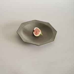 ｜禾下｜手作粗陶六角帽子盘  手作食器 餐具