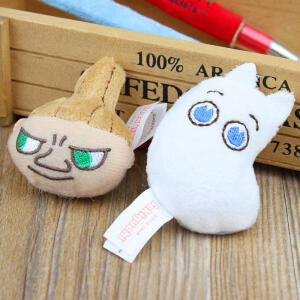 Sekiguchi Moomin姆明亚美头型毛绒立体发圈发绳皮筋公仔挂件