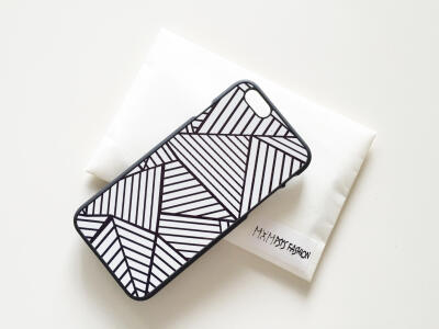 獨家定制 Abstraction Lines Close Up B&amp;W Pattern iPhone Case