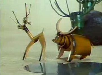 《鹿和牛》是1990年上映的国产动画片，由上海美术电影制片厂制作。超怀念啊~#忘不了儿时的动画#