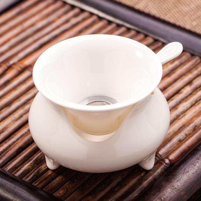 精品玉瓷茶漏 白瓷茶滤网 泡乌龙茶 茶网茶漏 功夫茶具 抢购