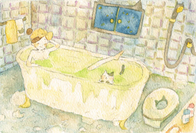 ねこバスルーム