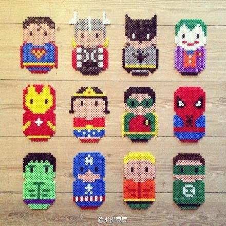 今天吐血整理了9种不同版本的超级英雄 快来投票说说你们最喜欢哪种画风呀？#拼拼豆豆#