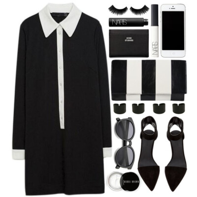 @lucluc for more amazing clothes and accessories shop here-www.lucluc.com dress:http://www.lucluc.com/dresses/long-sleeve-dresses/lucluc-black-color-block-mini-long-sleeve-dress.html sunglasses:http:…