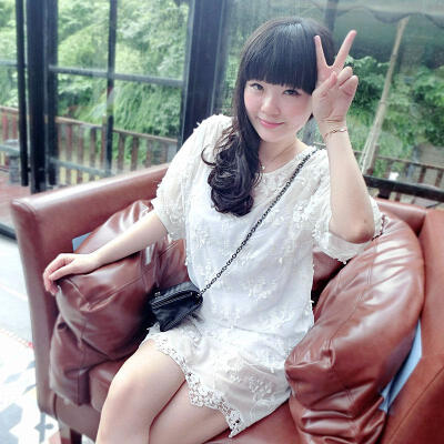 小妍家2015夏 宽松显瘦刺绣短袖雪纺连衣裙 气质公主裙两件套短裙